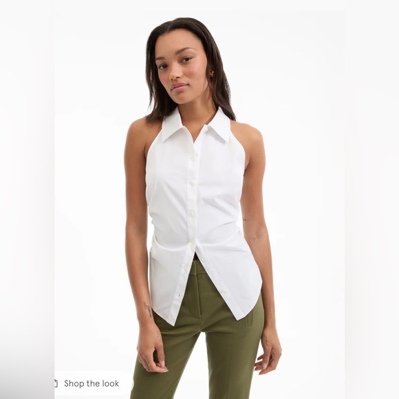 Poshmark Tops - Poshmark Veronica Beard Regina Sleeveless Button-Down Shirt Size 10 in White